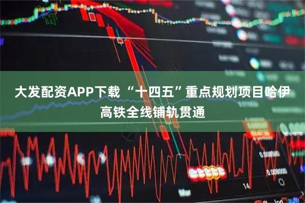 大发配资APP下载 “十四五”重点规划项目哈伊高铁全线铺轨贯通